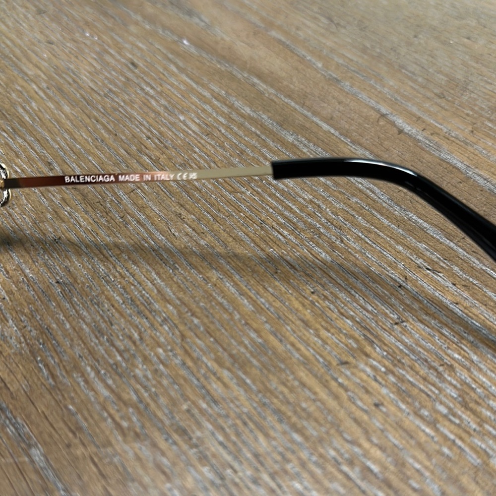 Balenciaga Gold and Black Modern Sunglasses - Picture 6 of 6